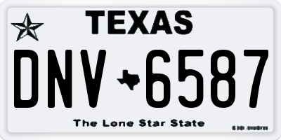 TX license plate DNV6587