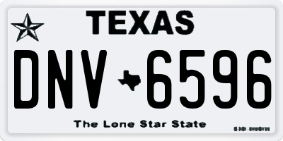 TX license plate DNV6596