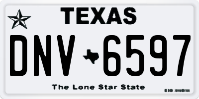 TX license plate DNV6597