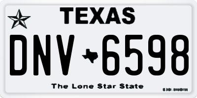 TX license plate DNV6598