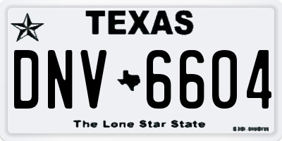 TX license plate DNV6604