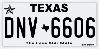 TX license plate DNV6606