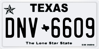 TX license plate DNV6609