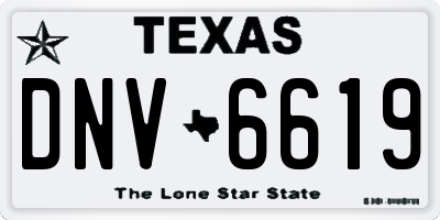 TX license plate DNV6619