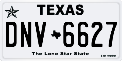 TX license plate DNV6627
