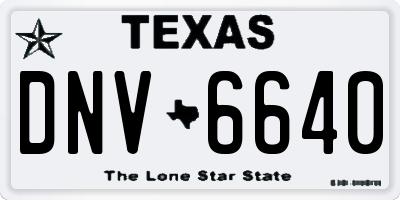 TX license plate DNV6640