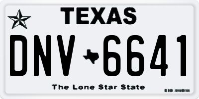 TX license plate DNV6641