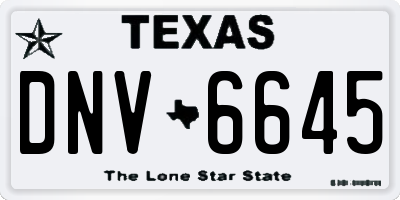 TX license plate DNV6645