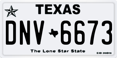 TX license plate DNV6673