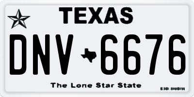 TX license plate DNV6676