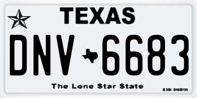 TX license plate DNV6683