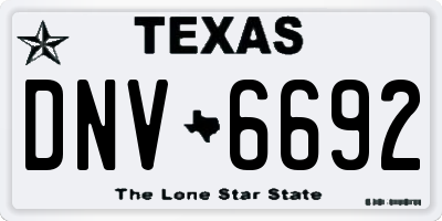 TX license plate DNV6692