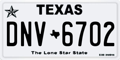 TX license plate DNV6702