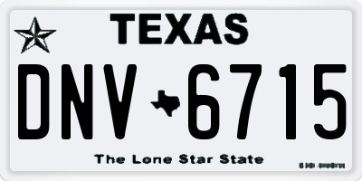 TX license plate DNV6715