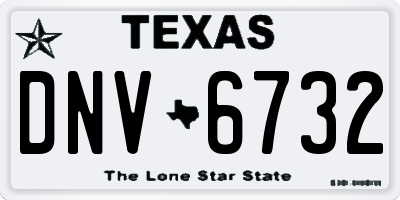 TX license plate DNV6732