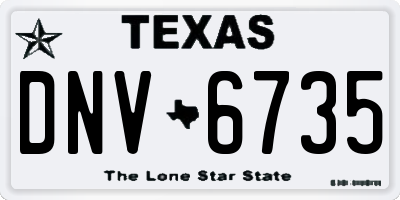 TX license plate DNV6735