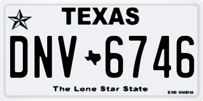 TX license plate DNV6746