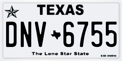 TX license plate DNV6755