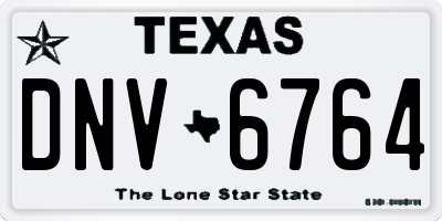 TX license plate DNV6764