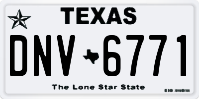 TX license plate DNV6771