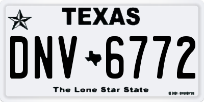 TX license plate DNV6772