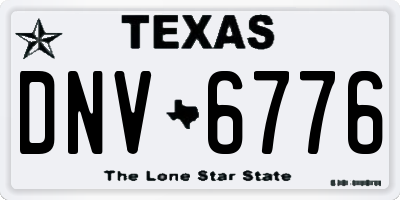 TX license plate DNV6776