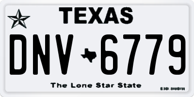 TX license plate DNV6779