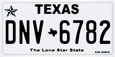TX license plate DNV6782