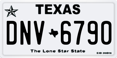 TX license plate DNV6790