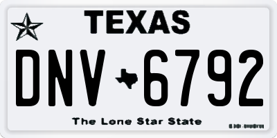 TX license plate DNV6792