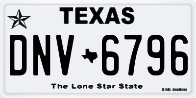 TX license plate DNV6796