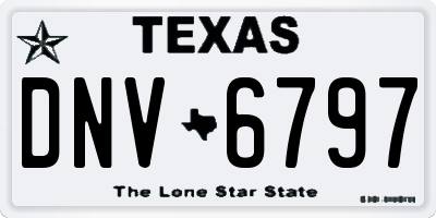 TX license plate DNV6797