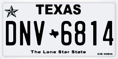 TX license plate DNV6814
