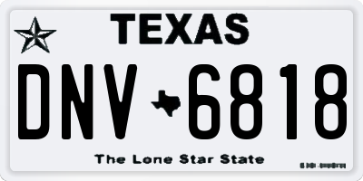 TX license plate DNV6818