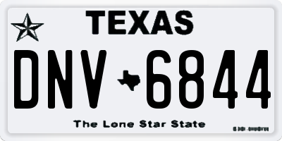 TX license plate DNV6844