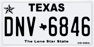 TX license plate DNV6846