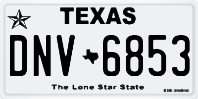 TX license plate DNV6853