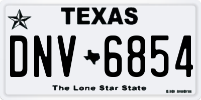 TX license plate DNV6854