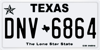 TX license plate DNV6864