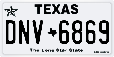 TX license plate DNV6869