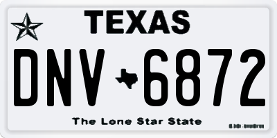 TX license plate DNV6872