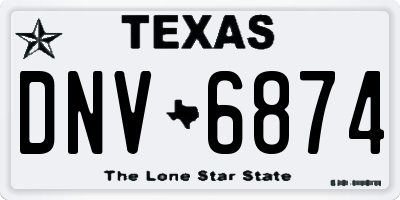 TX license plate DNV6874