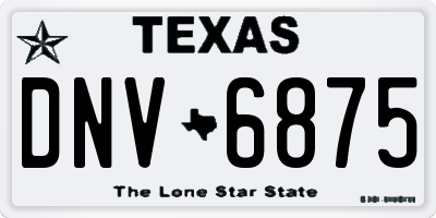 TX license plate DNV6875