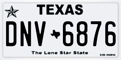 TX license plate DNV6876