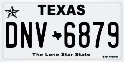 TX license plate DNV6879