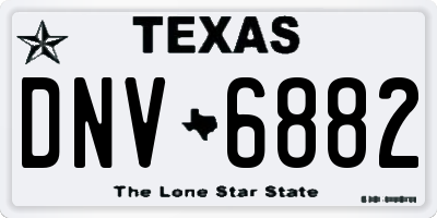 TX license plate DNV6882