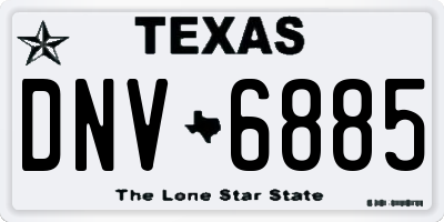 TX license plate DNV6885