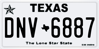TX license plate DNV6887