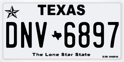 TX license plate DNV6897