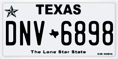 TX license plate DNV6898